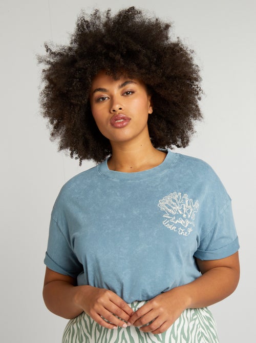 T-shirt con stampa conchiglie - Kiabi
