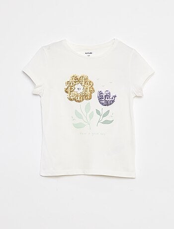 T-shirt con stampa decorata