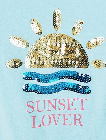 T-shirt con stampa decorata