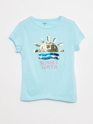 T-shirt con stampa decorata