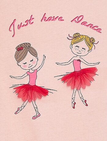 T-shirt con stampa decorata