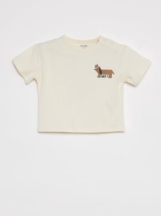 T-shirt con stampa dietro