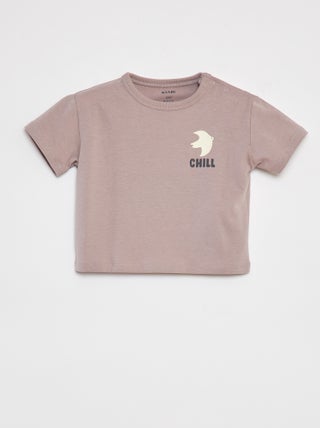 T-shirt con stampa dietro