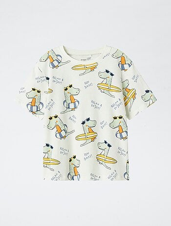 T-shirt con stampa dinosauro 'Guppy'