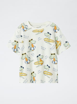 T-shirt con stampa dinosauro 'Guppy'