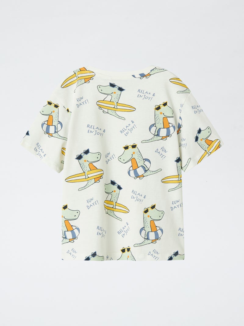 T-shirt con stampa dinosauro 'Guppy' BEIGE - Kiabi