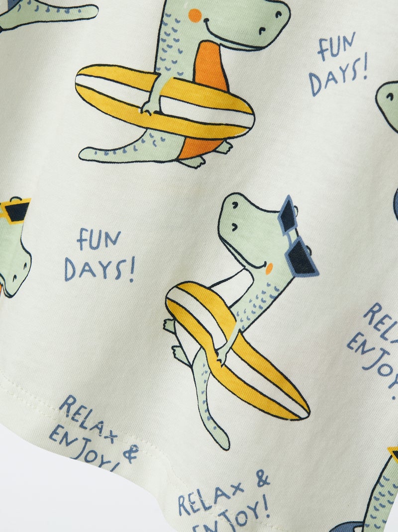T-shirt con stampa dinosauro 'Guppy' BEIGE - Kiabi