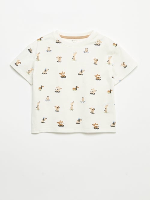 T-shirt con stampa e a maniche lunghe - Kiabi