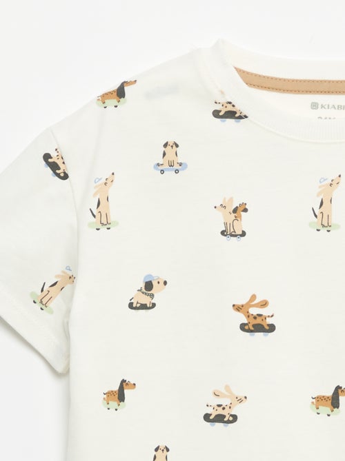 T-shirt con stampa e a maniche lunghe - Kiabi