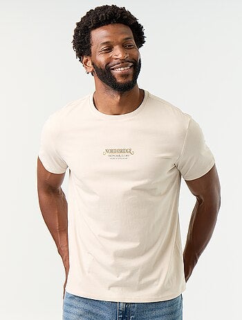 T-shirt con stampa fantasia a maniche corte