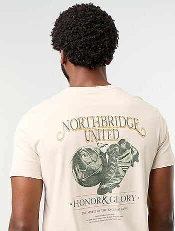 T-shirt con stampa fantasia a maniche corte