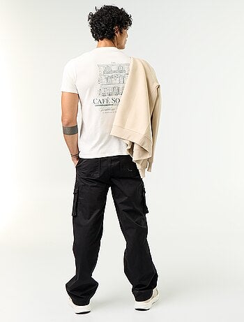 T-shirt con stampa fantasia a maniche corte