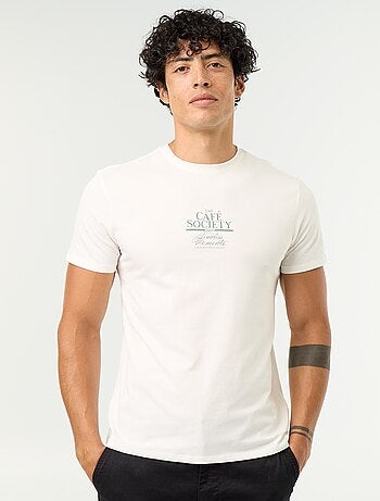 T-shirt con stampa fantasia a maniche corte