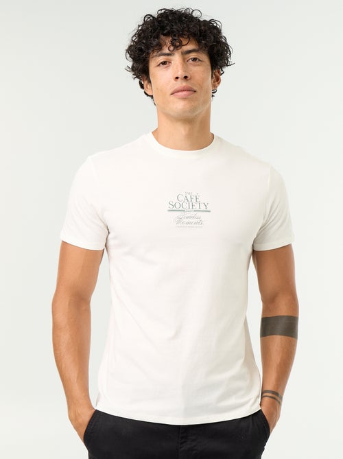 T-shirt con stampa fantasia a maniche corte - Kiabi