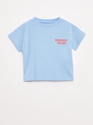 T-shirt con stampa fantasia a maniche corte