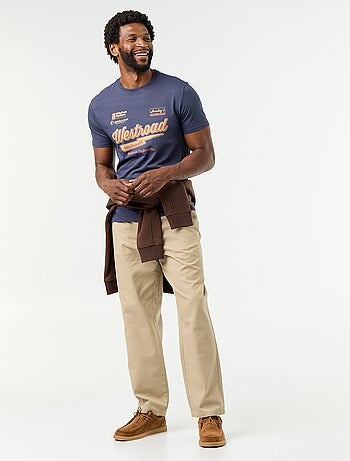 T-shirt con stampa fantasia a maniche corte