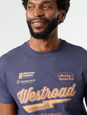 T-shirt con stampa fantasia a maniche corte