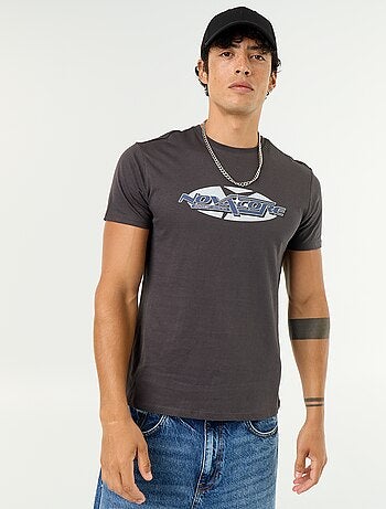 T-shirt con stampa fantasia a maniche corte