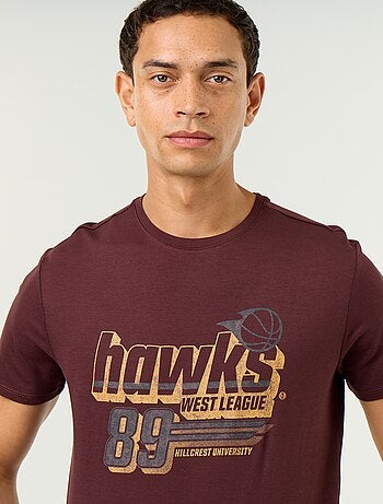 T-shirt con stampa fantasia a maniche corte