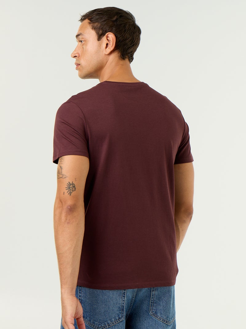 T-shirt con stampa fantasia a maniche corte Marrone - Kiabi
