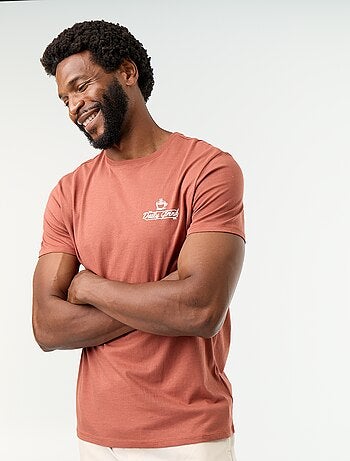 T-shirt con stampa fantasia a maniche corte