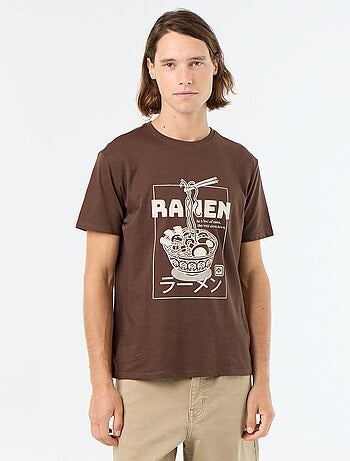 T-shirt con stampa fantasia a maniche corte