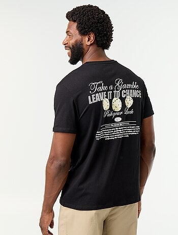 T-shirt con stampa fantasia a maniche corte