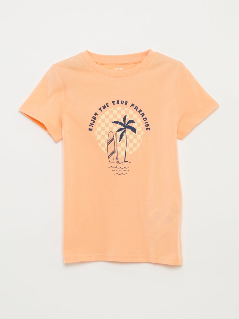 T-shirt con stampa fantasia ARANCIONE - Kiabi
