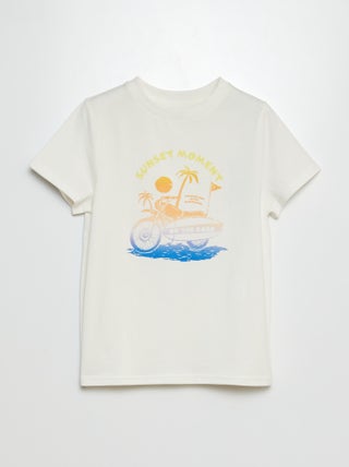 T-shirt con stampa fantasia