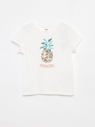 T-shirt con stampa fantasia