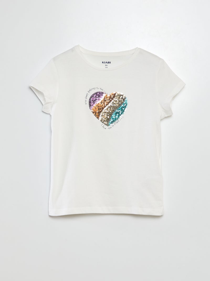 T-shirt con stampa fantasia BIANCO - Kiabi