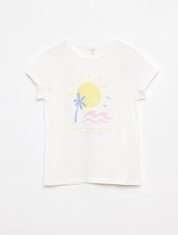 T-shirt con stampa fantasia