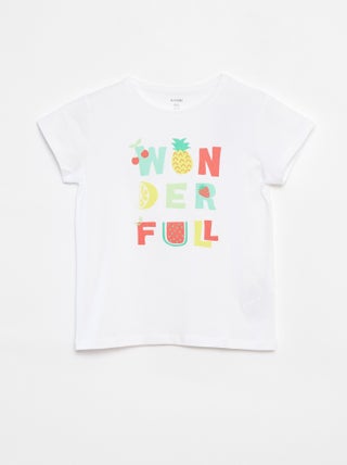 T-shirt con stampa fantasia