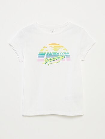 T-shirt con stampa fantasia