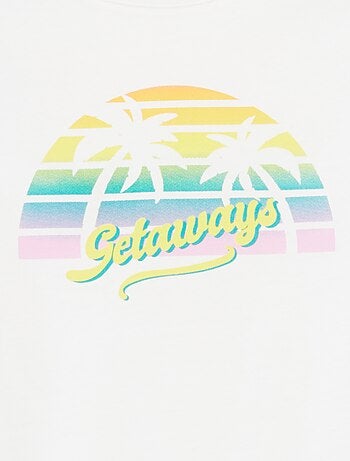 T-shirt con stampa fantasia