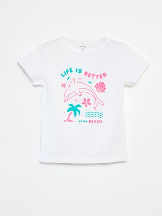 T-shirt con stampa fantasia