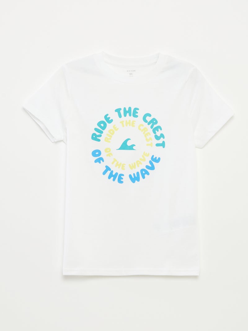 T-shirt con stampa fantasia BIANCO - Kiabi