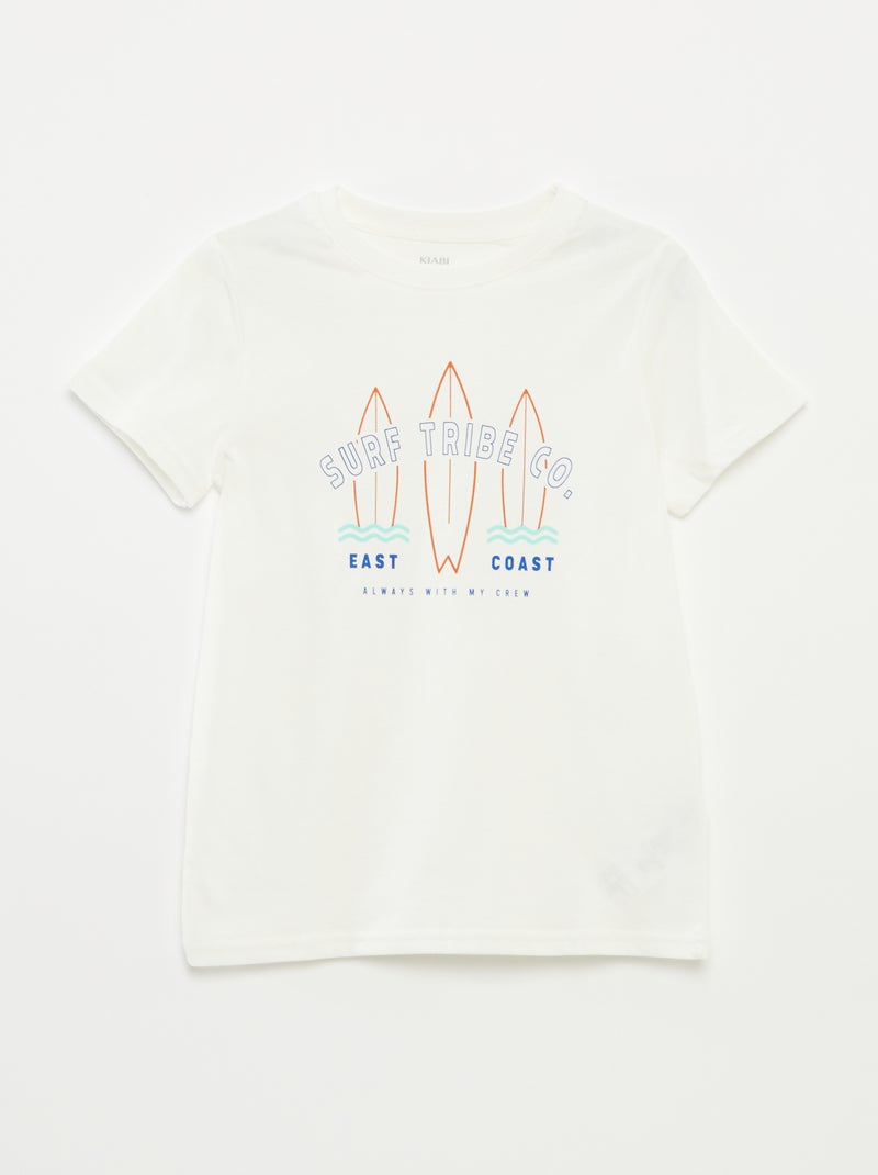 T-shirt con stampa fantasia BIANCO - Kiabi
