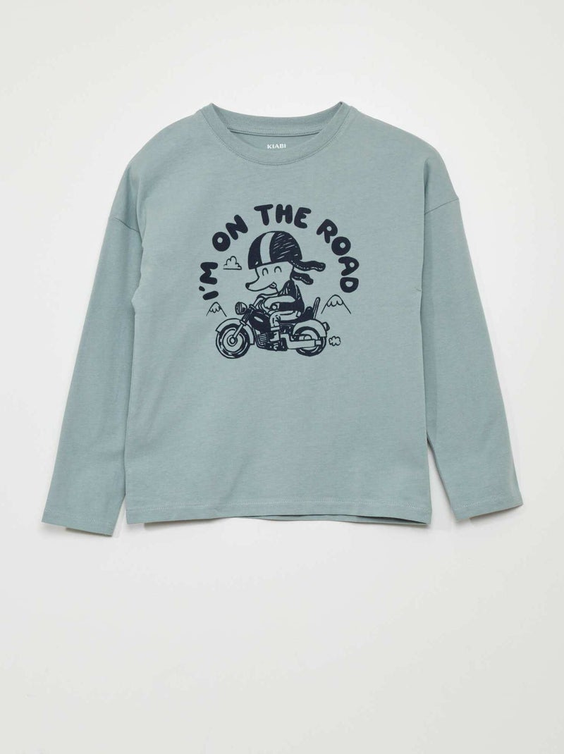 T-shirt con stampa fantasia BLU - Kiabi