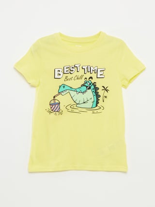 T-shirt con stampa fantasia