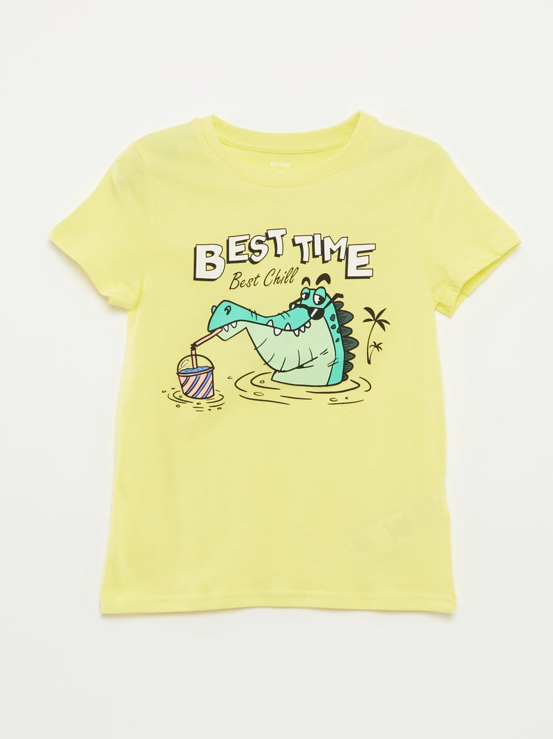 T-shirt con stampa fantasia GIALLO - Kiabi