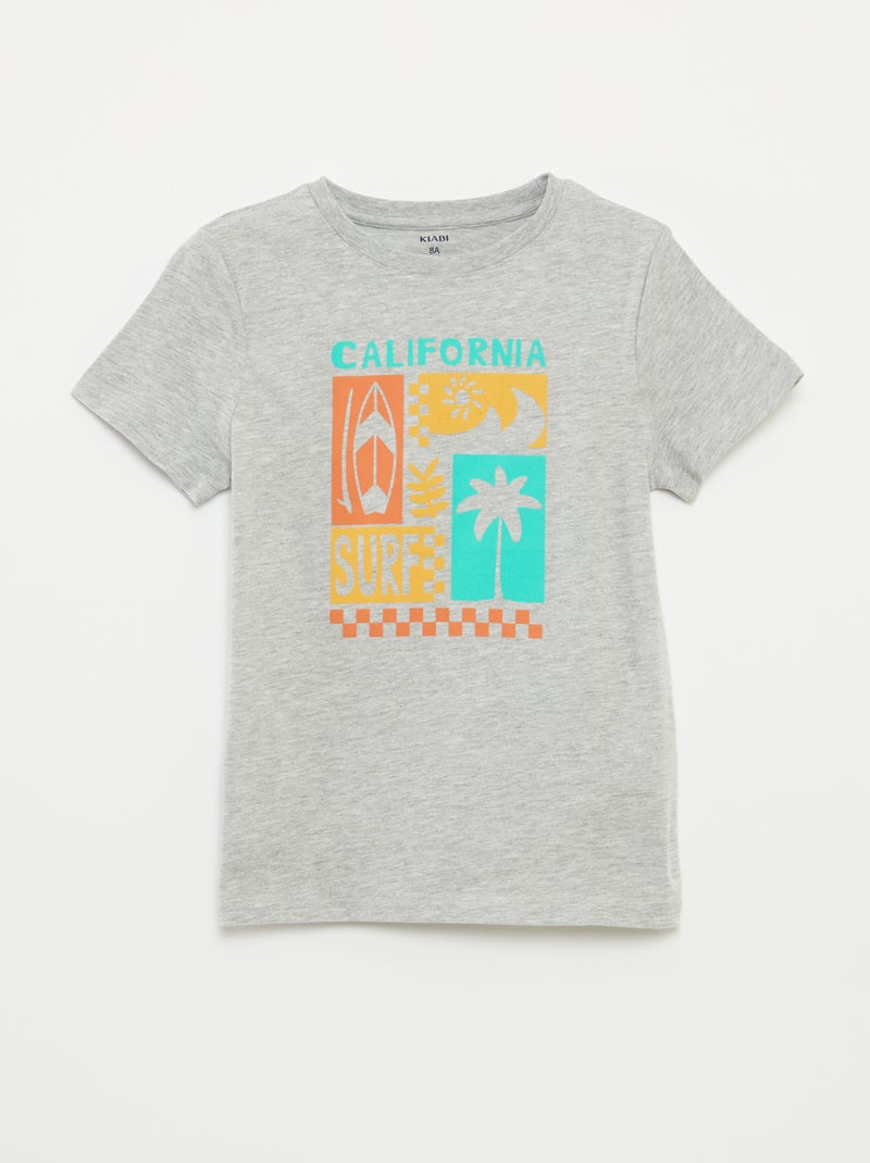 T-shirt con stampa fantasia GRIGIO - Kiabi