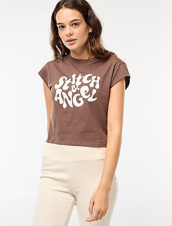 T-shirt con stampa fantasia