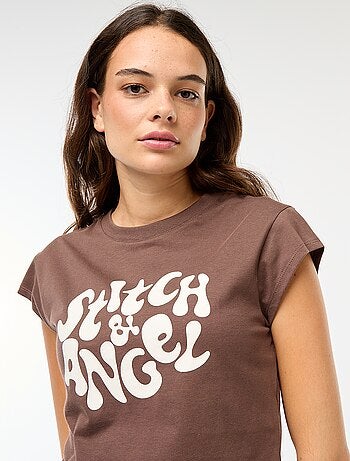 T-shirt con stampa fantasia
