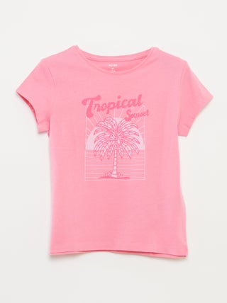 T-shirt con stampa fantasia