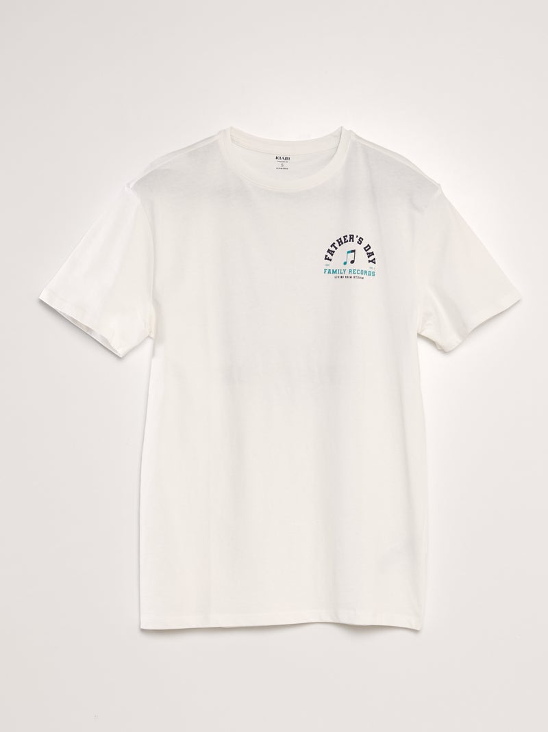 T-shirt con stampa 'Festa del papà' BIANCO - Kiabi