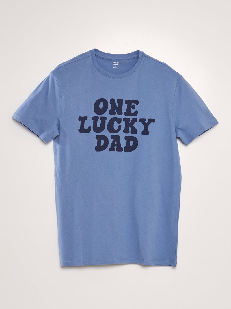 T-shirt con stampa 'Festa del papà' BLU - Kiabi