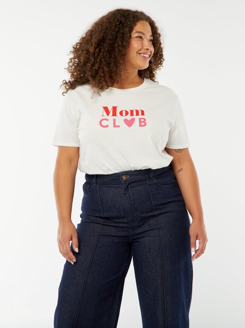 T-shirt con stampa 'Festa della mamma' a maniche corte Bianco - Kiabi