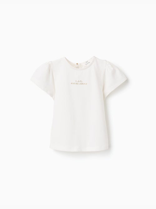 T-shirt con stampa fleurs d'amour - Kiabi