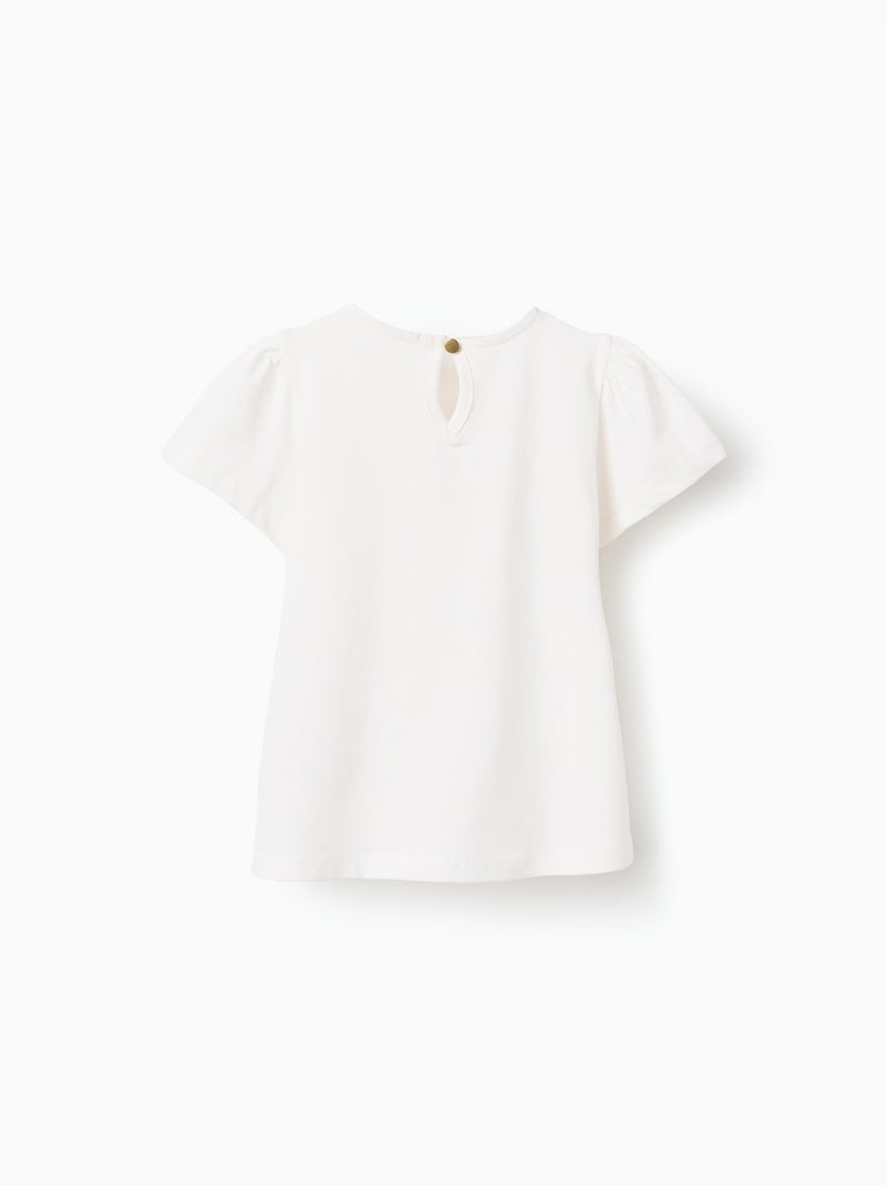 T-shirt con stampa fleurs d'amour Bianco - Kiabi